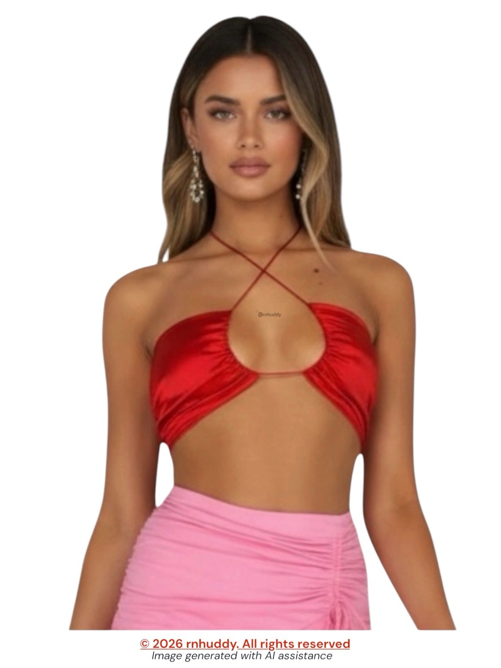 White Fox Boutique S Red Satin Take You Dancing Crop Top